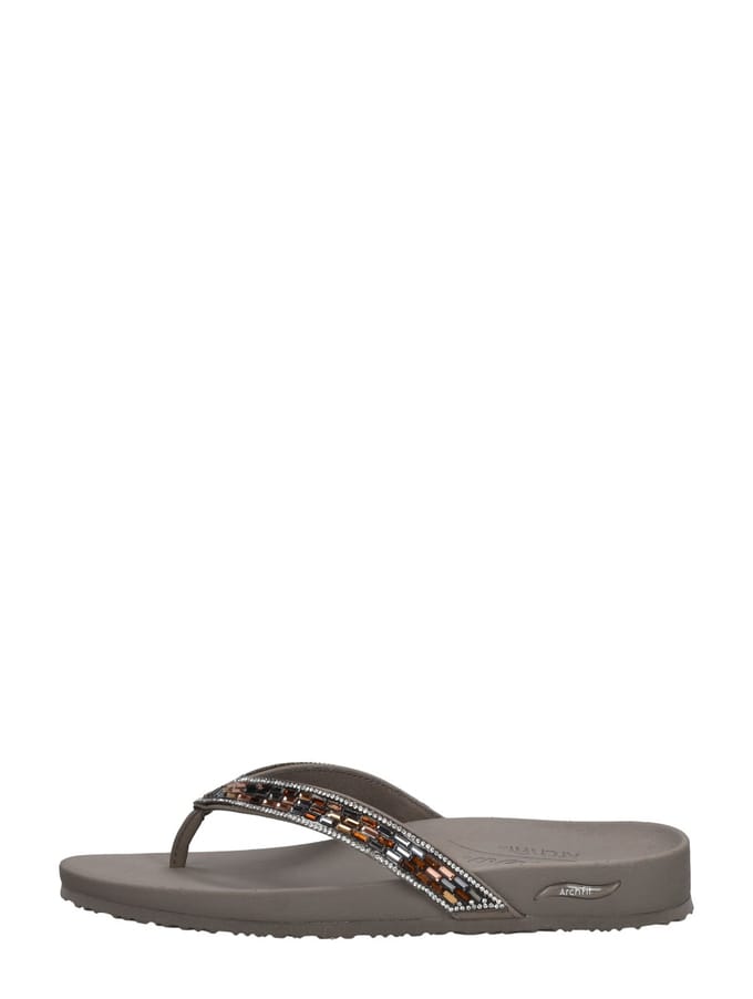 Skechers Arch Fit Meditation -Glam Gal - Dames Slippers - Taupe