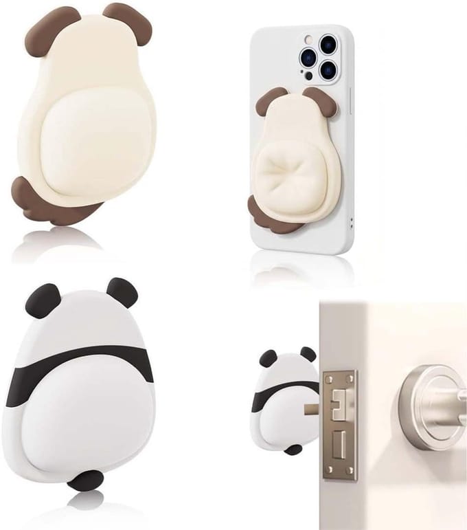 Deurstoppers - Panda Hond - Deuren Beschermen - Grappig 3D Design - 6 x 8 cm - Meerkleurig