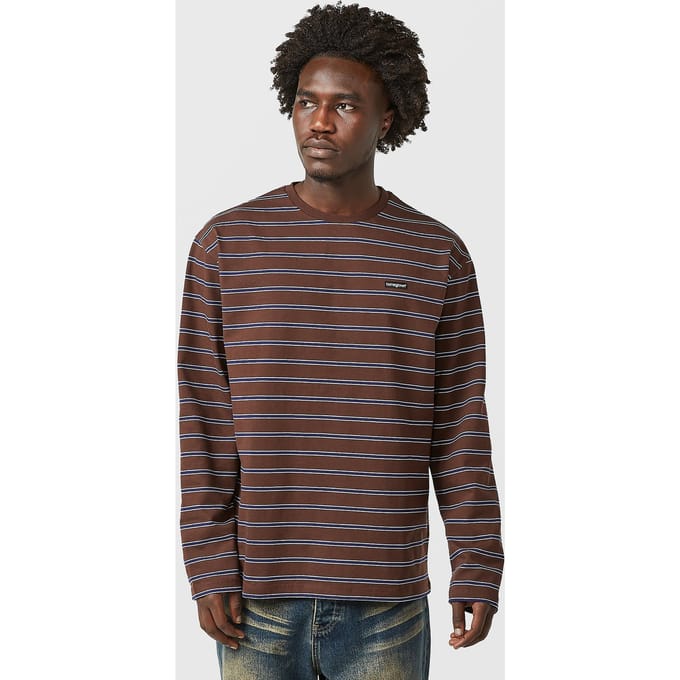 Home Grown Boson Long Sleeve Striped T-Shirt, bruin