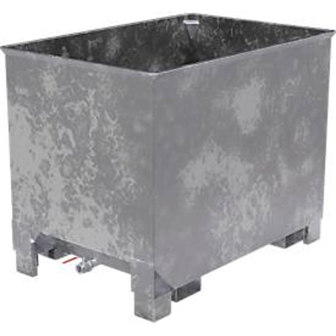 Container voor routetreinen type CS 80, 3-voudig stapelbaar, capaciteit 0,8 m³, tot 1000 kg, gegalvaniseerd