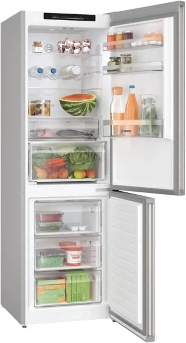 Bosch KGN362IDF - koel-vriescombinatie - Vrijstaand - 321 l - Roestvrijstaal