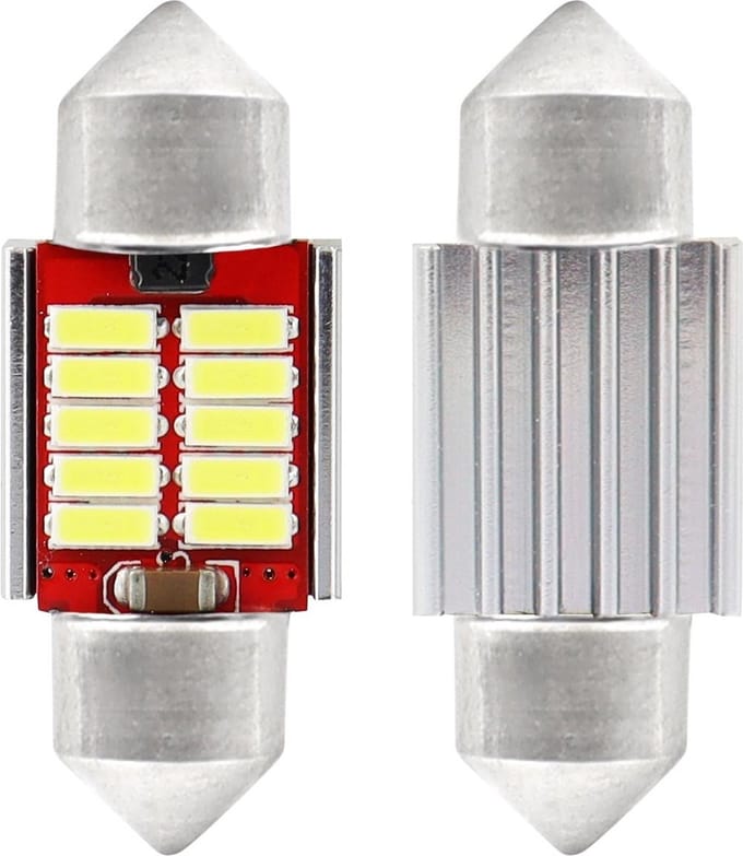 AMiO LED CANBUS 4014 10SMD Festoen C5W C10W C3W 31mm Wit 12V/24V
