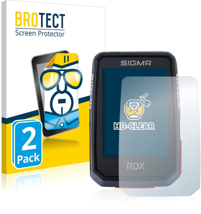 BROTECT - Screenprotector voor Sigma ROX 2.0 - Folie Beschermfolie transparant 2 Stuks