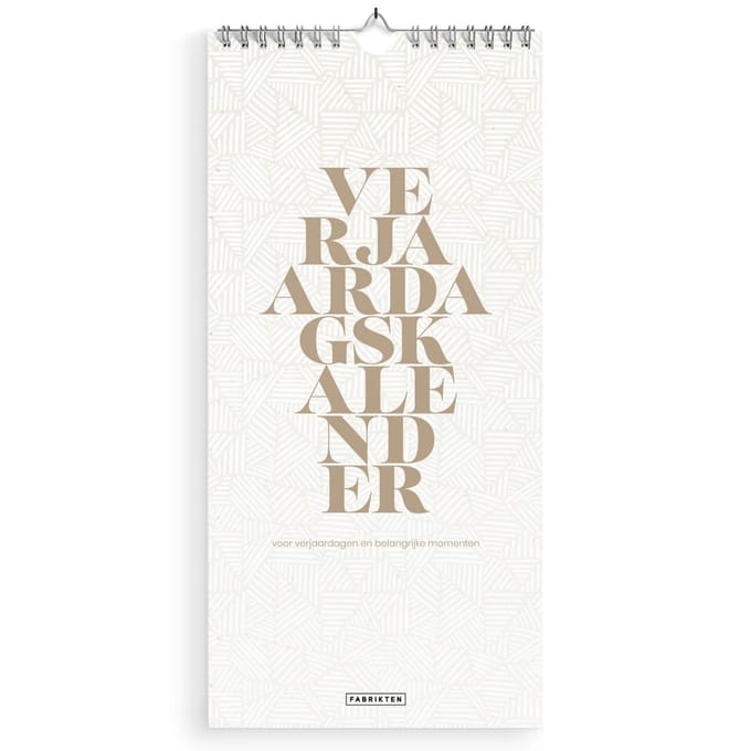Fabrikten Verjaardagskalender Deco - 14 x 29,7 cm - Boho