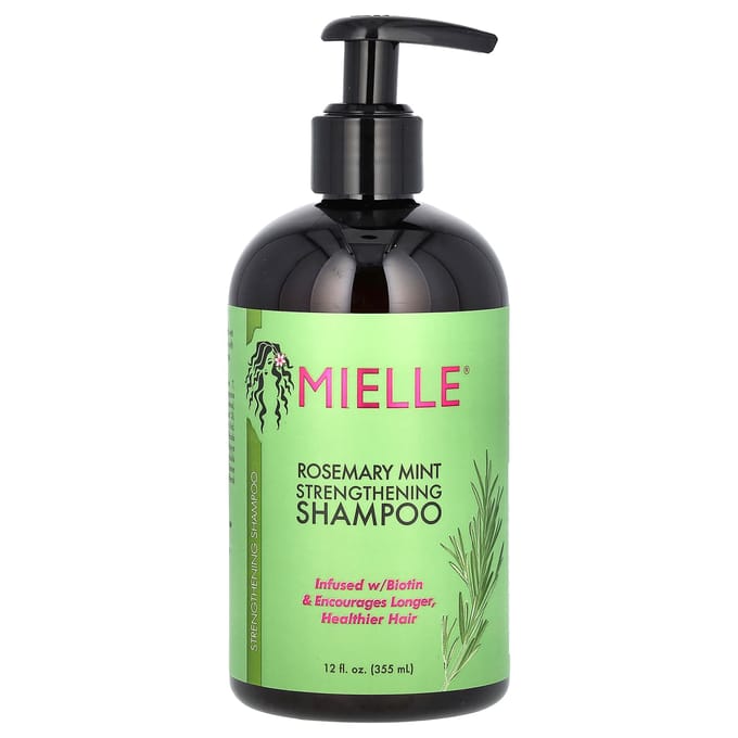 Mielle, Versterkende Shampoo, Rozemarijn Munt, 12 fl oz (355 ml) black