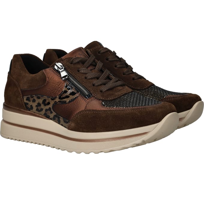 Waldläufer K Luana Sneakers - Suède - Dames - Bruin - Maat 41
