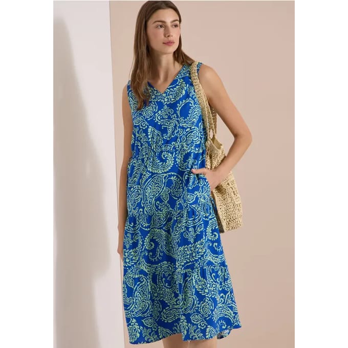 Midijurk met V-hals en print