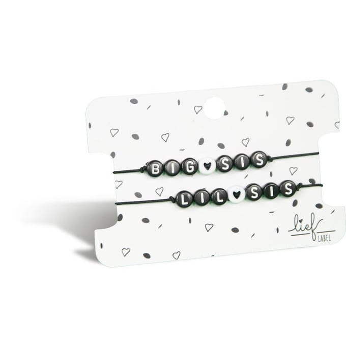 Armbandjes zwart Big & Lil sis