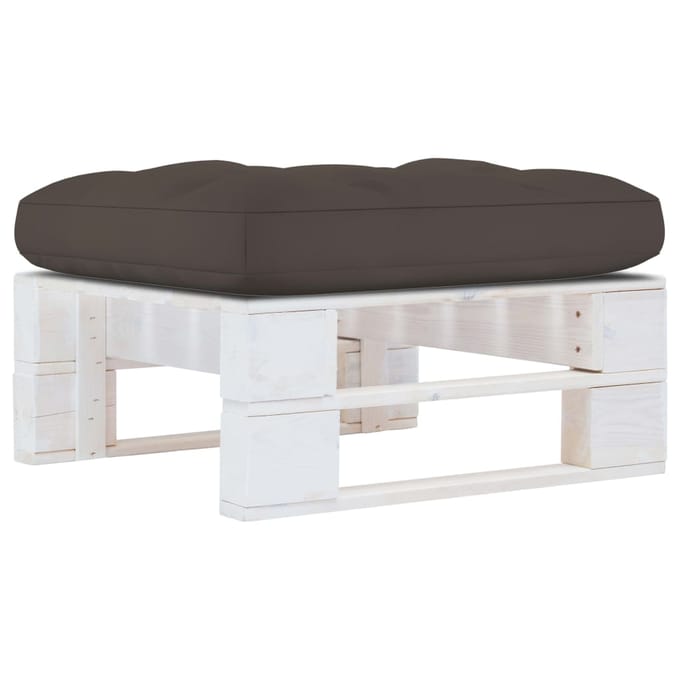 vidaXL - Tuinhocker - pallet - geïmpregneerd - grenenhout - wit