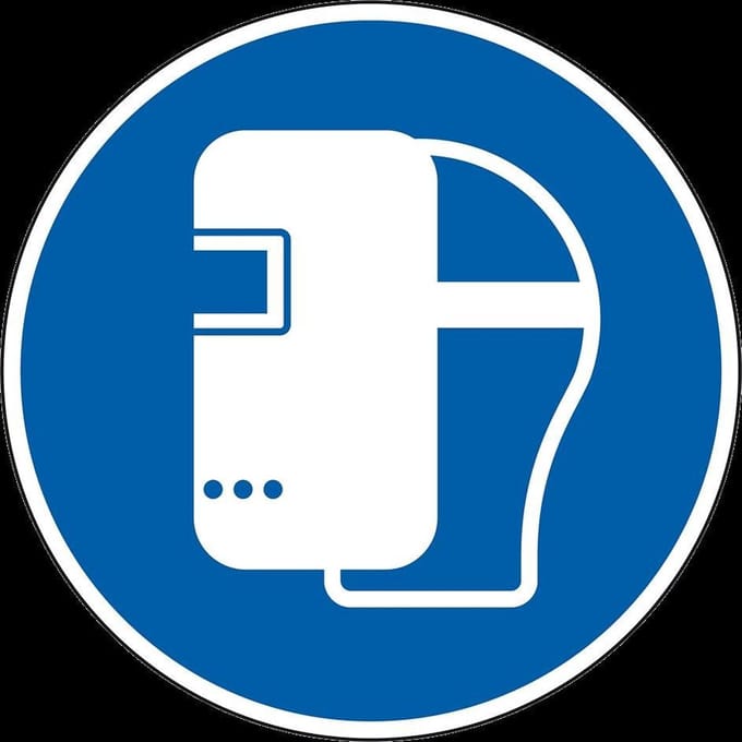Lasmasker verplicht bord - kunststof - M019 400 mm