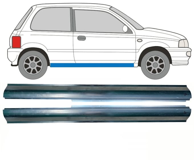 Reparatie dorpel voor Suzuki Alto 1994-2002 / Links + Rechts / Set
