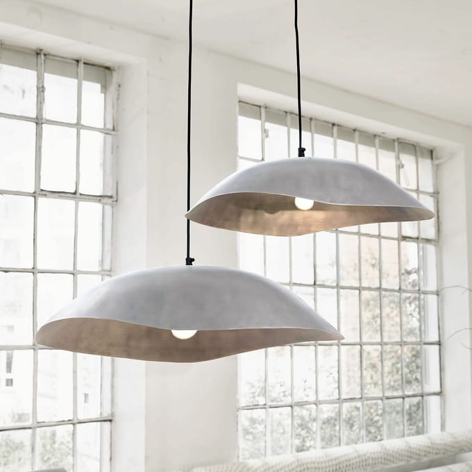 LOBERON Hanglamp set van 2 Gariés zilverkleurig