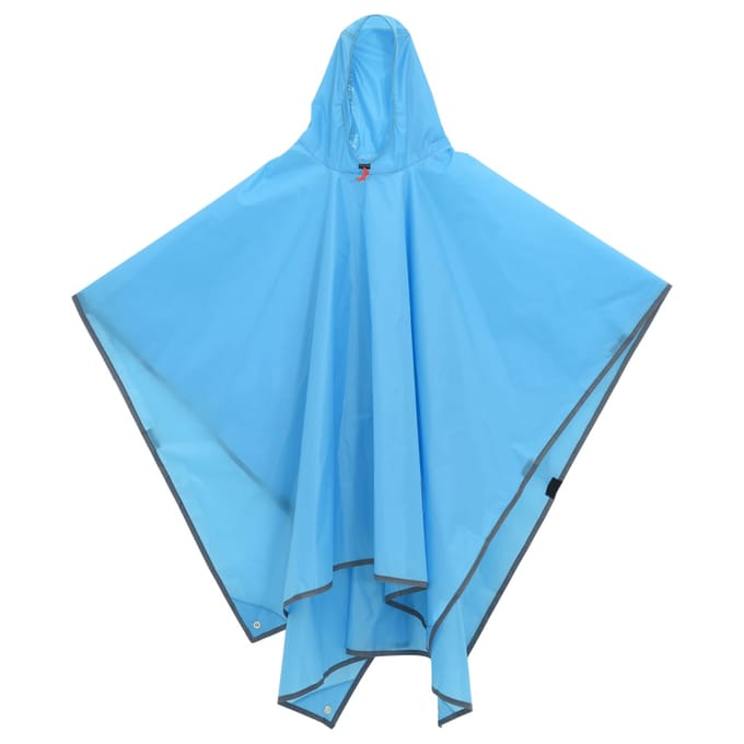 vidaXL - Regenponcho - met - capuchon - 2-in-1 - ontwerp - 223x145 - cm - blauw