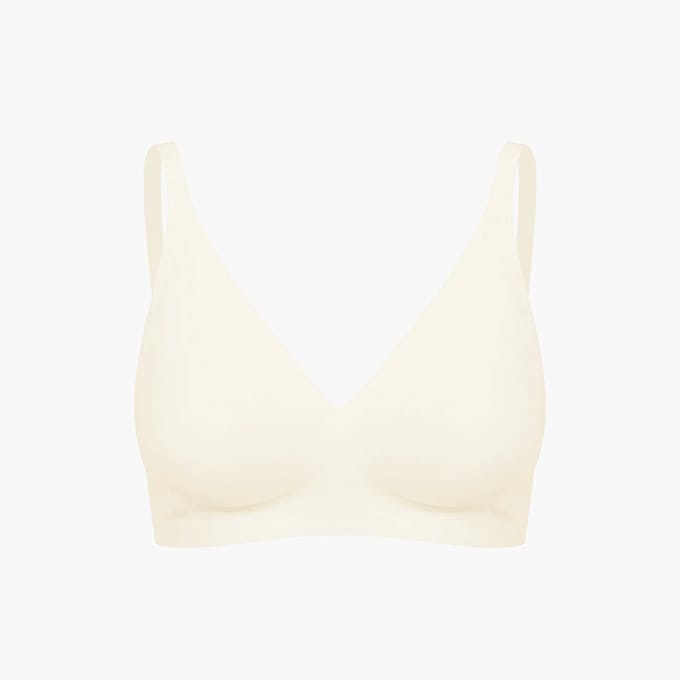 cfab - Comfortabele push-up bh - Ecru - M - BH Zonder Beugel Voorgevormd - Ondergoed - Naadlos