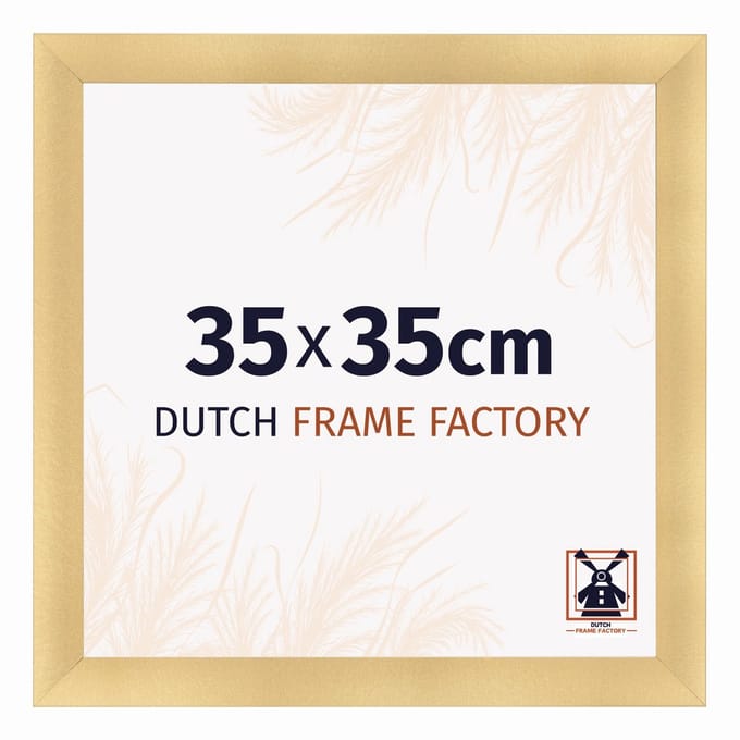 Fotolijst 35x35 cm - MDF - Goud Mat - Praag
