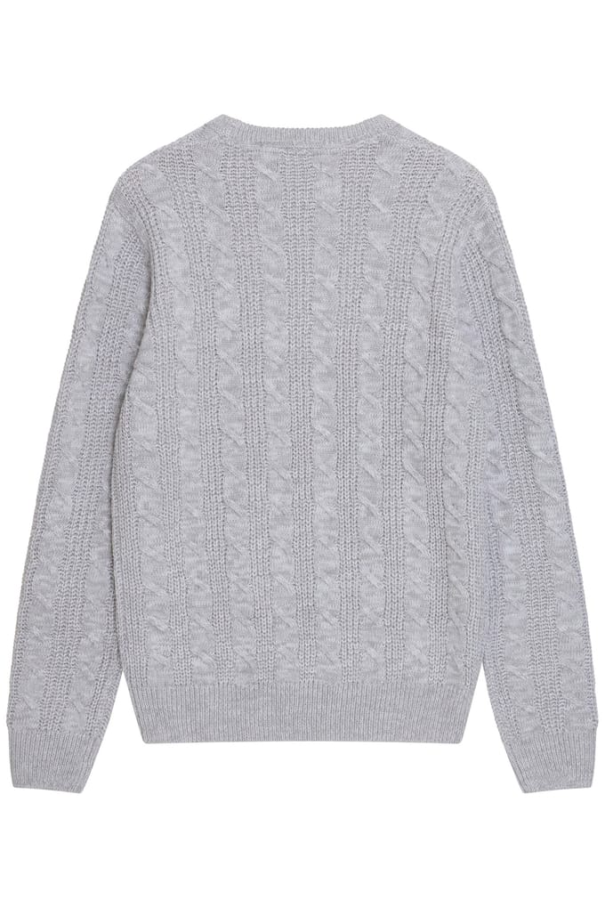 French Connection Crew Cable Ecru Mel Größe: S | Pullover Outlet | Herren | Braun