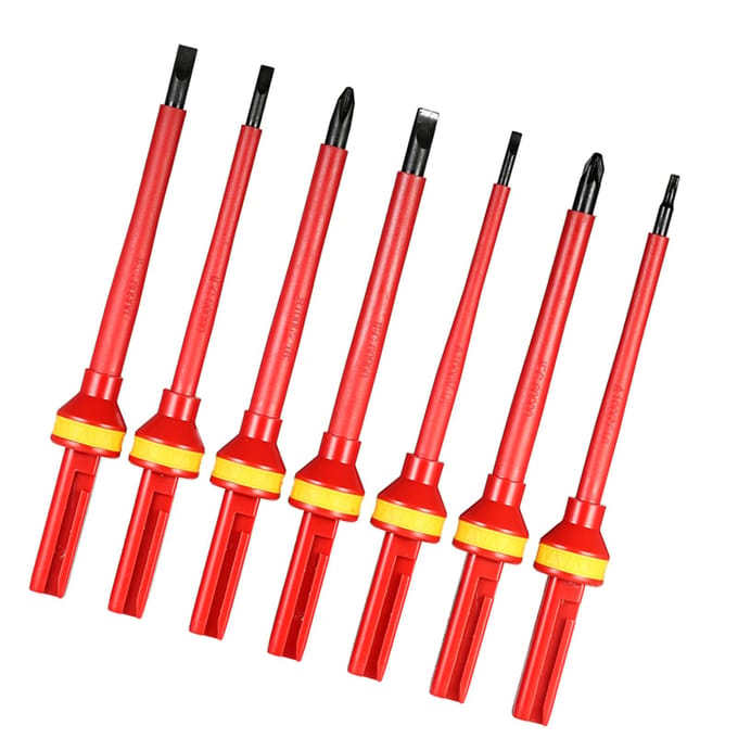 Schroevendraaierset Geïsoleerde Sterke Magnetische Bits Elektricien Handgereedschap red