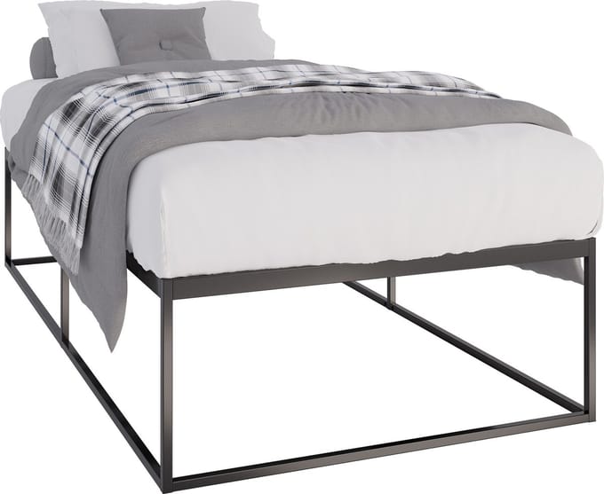 CLP Scala Metalen bed - Bedframe - zwart 200x100x46 cm