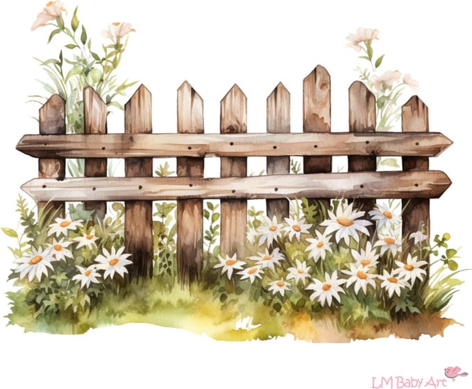 LM Baby Art | Muursticker hekje met bloemetjes | 70x50cm