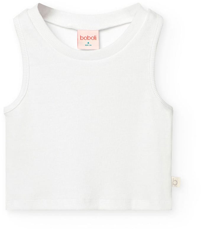 Boboli Knit Mouwloos T-shirt Wit 16 Years Meisje