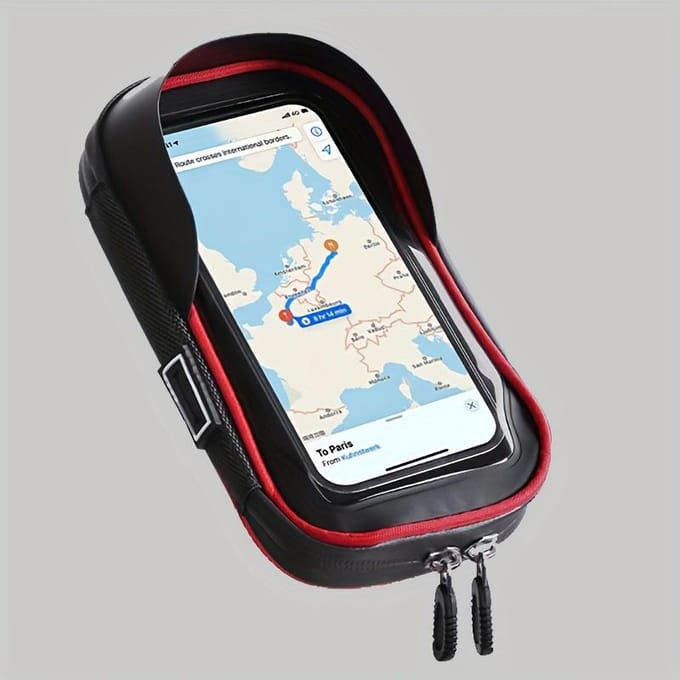 A One-Piece Rotating Motorcycle Phone Holder - Made of Detachable ABS, Compatible with Touch Screens Handlebar rood