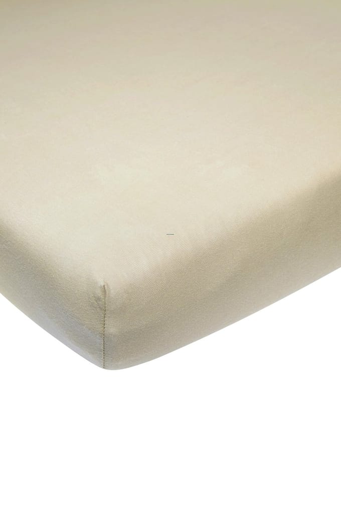 Meyco Baby Uni hoeslaken wieg - sand - 40x80/90cm