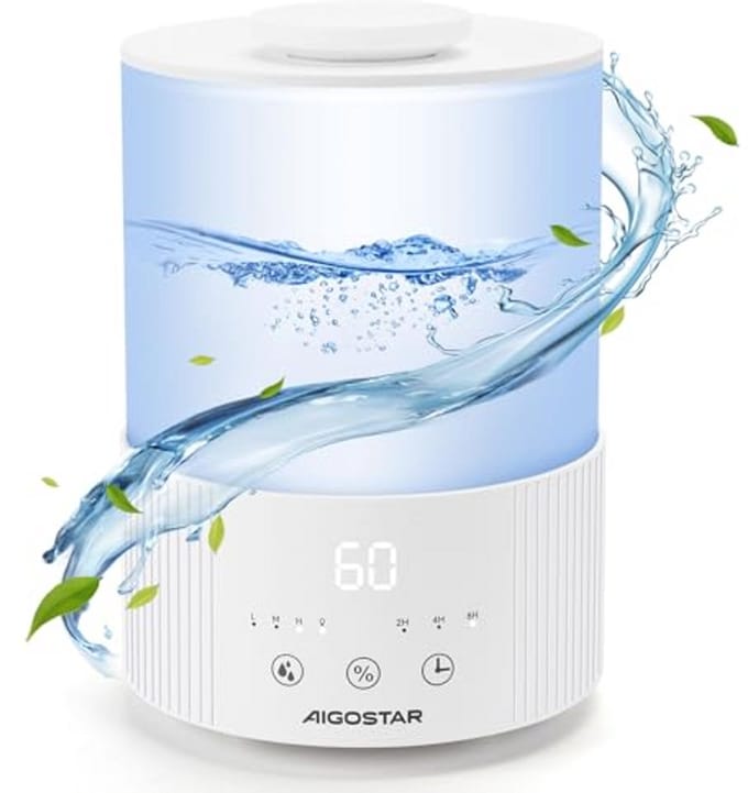 Ultralight Mistbevochtiger met Aroma Diffuser en 7-Kleurige LED Verlichting, 2.2L Capaciteit en Automatische Uitschakeling