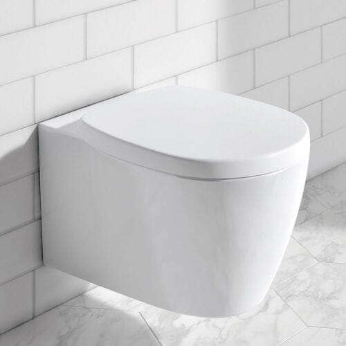 Ideal Standard Connect wandclosetpack diepspoel AquaBlade spoelrandloos 36.6x54.5cm met softclose zitting Wit