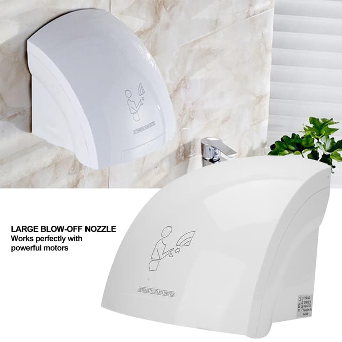 Wandmontage Automatisch Infrarood Sensor Handdroogapparaat Badkamer Handdroger white