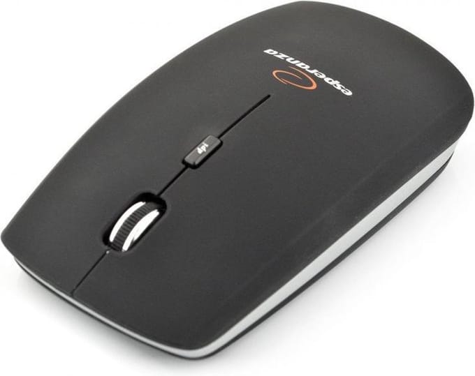 Esperanza WIRELESS OPTICAL 4D MOUSE 2.4GHz SATURN BLACK - Muis - Optisch - 4 knoppen - Zwart