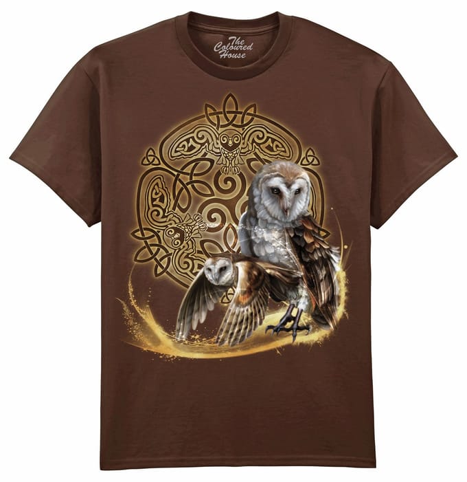 Uilen Celtic Owl The Coloured House T-shirt M