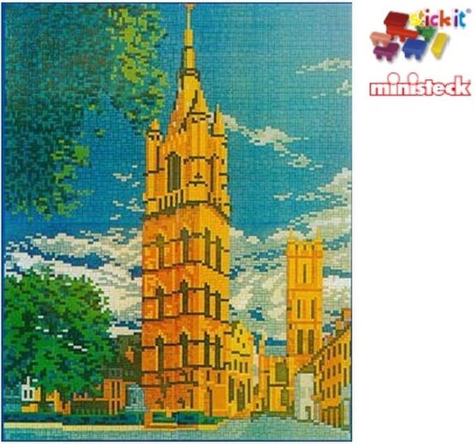 Stick-it Gedachtniskirche Berlijn, ca. 9.500 steentjes, compatibel met Ministeck