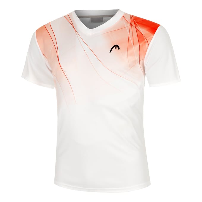 HEAD Topspin T-shirt Heren-Wit,Rood