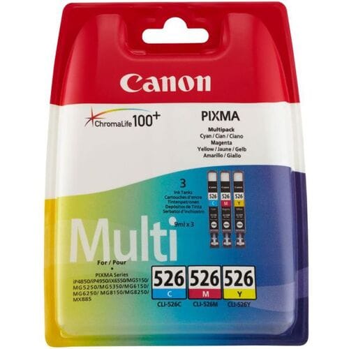 Canon CLI-526C/M/Y - Inktcartridge / Cyaan / Magenta / Geel