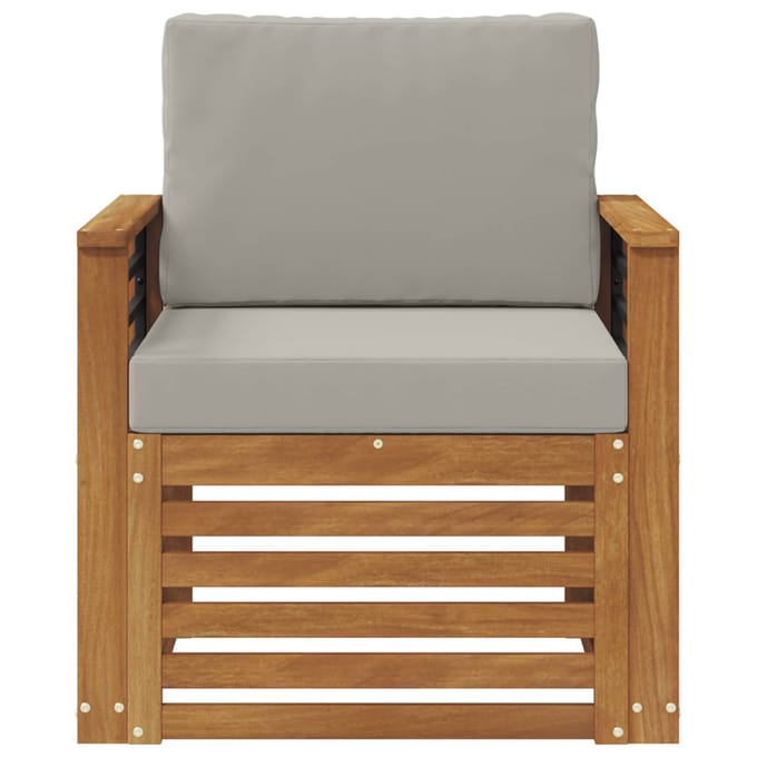 vidaXL - Buiten - bank - set - Massief - Acacia - Hout - en - Polyester