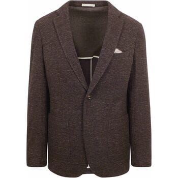 Suitable Colbert Fame Pied de Poule Bruin - Maat 48 - Heren blazer