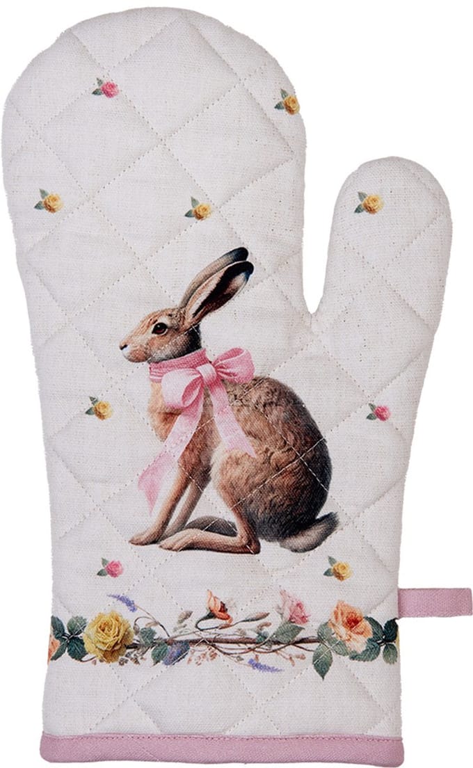 Clayre & Eef Ovenwant 18x30 cm Beige Katoen
