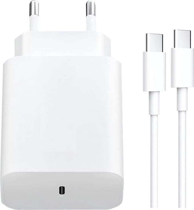 USB C Thuislader met USB C naar USB C Kabel - Voor A54, A25, A05s, A23, A24, A53, - 20W Snellader - 2 Meter