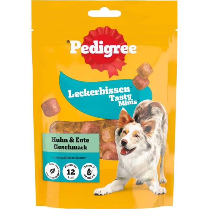 6x130g Tasty Mini's Chewy Cubes Kip & Eend Pedigree Hondensnacks