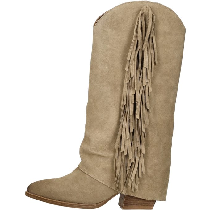 SUB55 Lange Laarzen Lange Laarzen - Beige - Maat 36