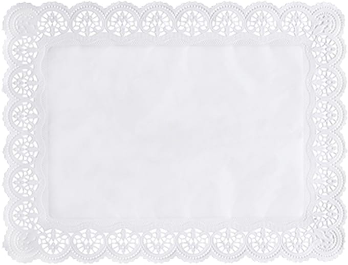 100 Taartranden hoekig 40 cm x 30 cm wit