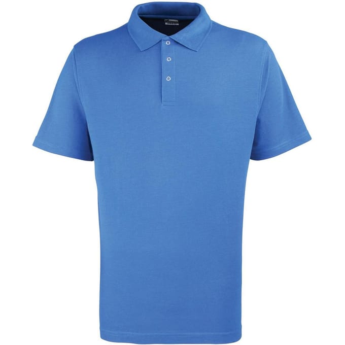 Premier Heren Pique Stud Front Poloshirt (Koningsblauw)