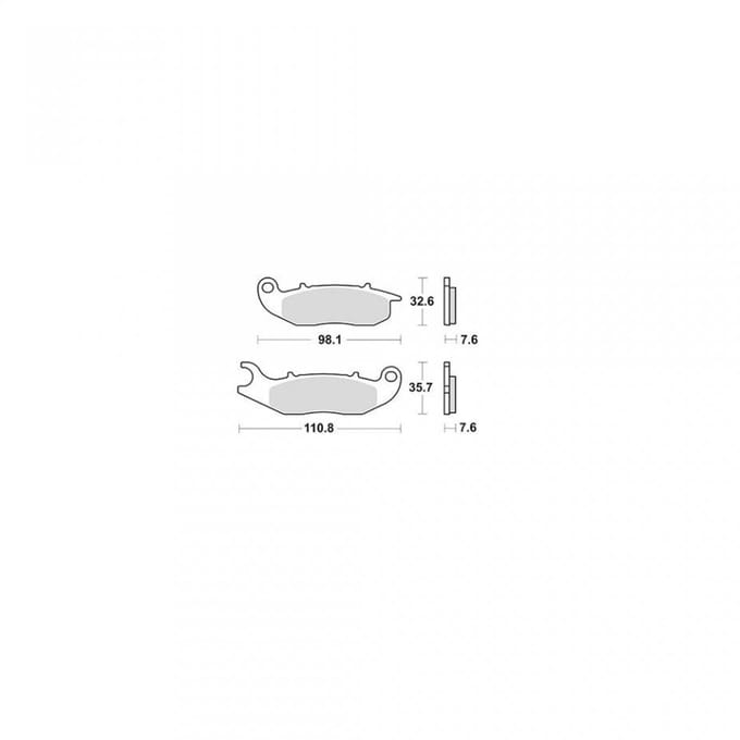 Plaquette de frein Perftec pour Scooter Honda 125 PCX E5 E5+ 2021 à 2025 AV Neuf