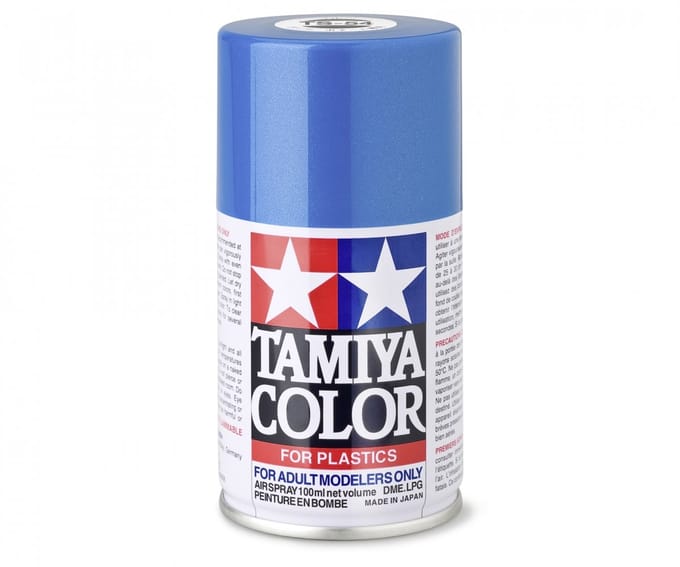 Tamiya Hobbyverf Acrylverf - TS-54 Light Blue - Metallic - Gloss - Acryl Spray - Verf spuitbus - 100 ml