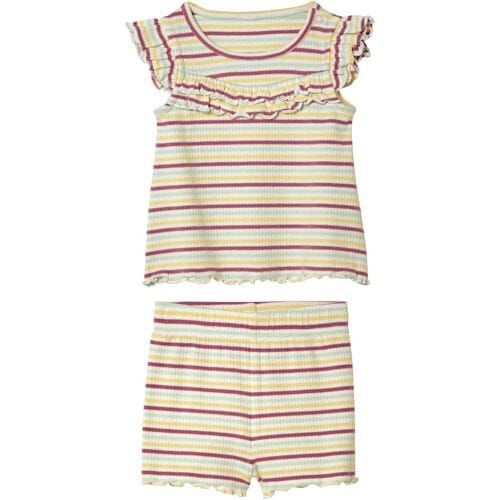 LUPILU Baby shirt met korte broek (wit, 62/68)