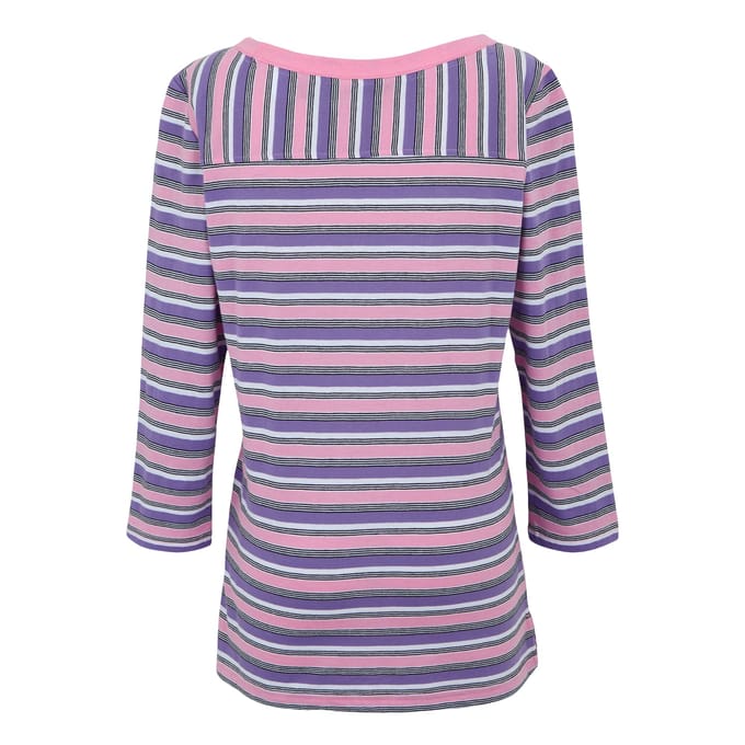Regatta Dames/Dames Baylette II Gestreept T-shirt (Zacht Roze)