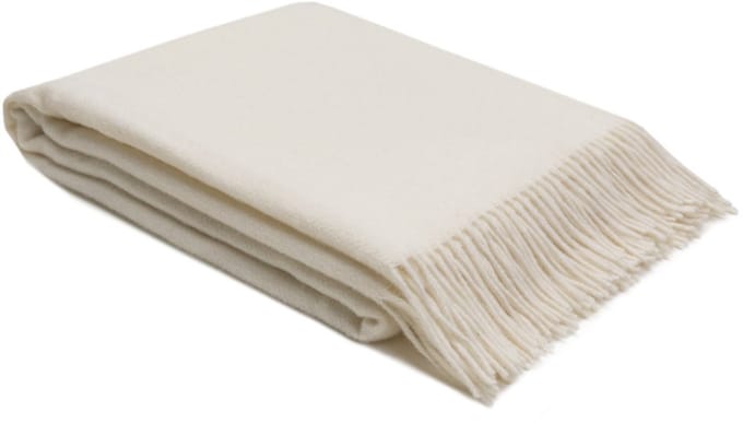 WOOOL Plaid - Zelandia (Creme) - 140x200cm - 100% Wol