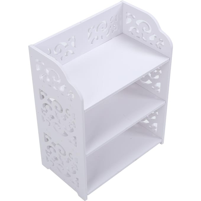 3 Lagen Wit Open Werk Schoenenrek Stand Opberg Organizer Plank 60cm wit