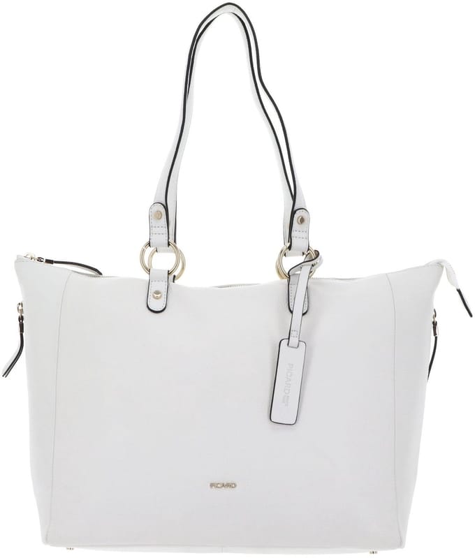 PICARD shopper schoudertas met laptopvak Java Shopper White Lily wit