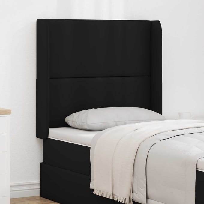 vidaXL - Hoofdbord - oor - Zwart - PVC